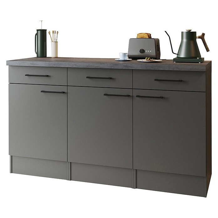 Respekta Sideboard Oliver (Breite: 150 cm, Grau Matt, Ohne Oberschrank) | BAUHAUS