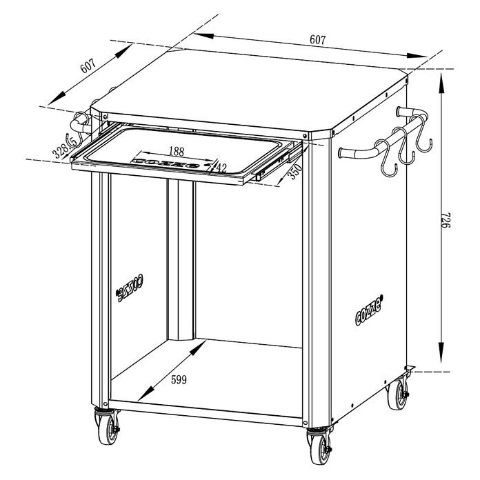 Cozze Unterschrank Edelstahl (L x B x H: 60 x 60 x 80,5 cm) | BAUHAUS