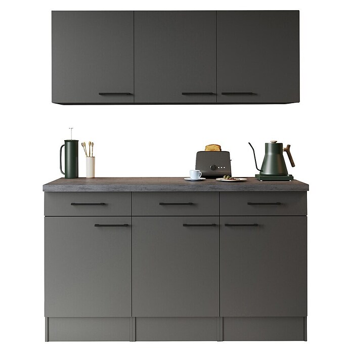 Respekta Sideboard Oliver (Breite: 150 cm, Grau Matt, Mit Oberschrank) | BAUHAUS
