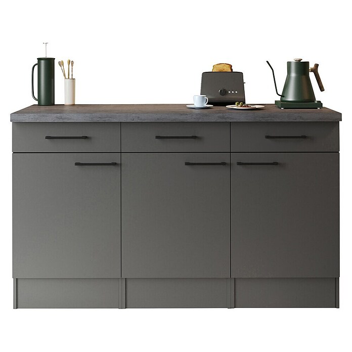 Respekta Sideboard Oliver (Breite: 150 cm, Grau Matt, Ohne Oberschrank) | BAUHAUS