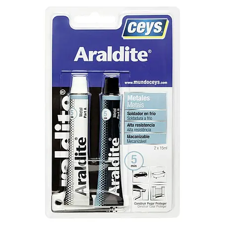 Ceys  Adhesivo de resina epoxi de 2 componentes Araldite Metales
