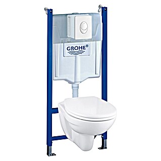Grohe Wand-WC-Set Solido Compact Set 4 in 1 (2-Mengen-Spülung, Spülmenge: 3 l - 6 l, Weiß)