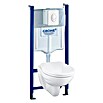 Grohe Wand-WC-Set Solido Compact Set 4 in 1 (Mit WC-Sitz, Tiefspüler, Weiß)