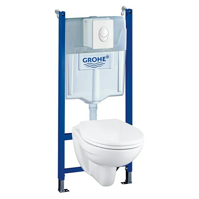 Grohe Wand-WC-Set Solido Compact Set 4 in 1 (Mit WC-Sitz, Tiefspüler, Weiß)