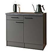 Respekta Buffetschrank Oliver (Breite: 100 cm, Grau Matt, Ohne Oberschrank) | BAUHAUS
