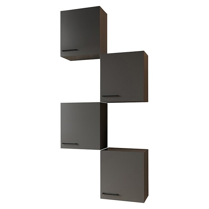 Respekta Oliver Küchen-Hängeschrank Oliver (B x T x H: 50 x 34,6 x 56,1 cm, Grau Matt, Anzahl Türen: 4 Stk.) | BAUHAUS