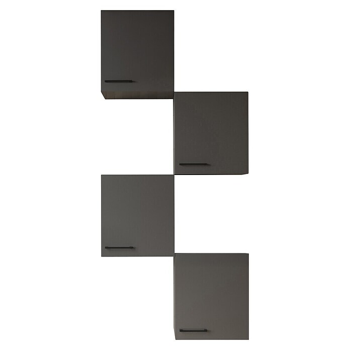 Respekta Oliver Küchen-Hängeschrank Oliver (B x T x H: 50 x 34,6 x 56,1 cm, Grau Matt, Anzahl Türen: 4 Stk.) | BAUHAUS