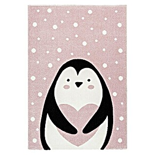 Kayoom Kinderteppich Pinguin (Rosa, 170 x 120 cm, 100 % Polypropylen)
