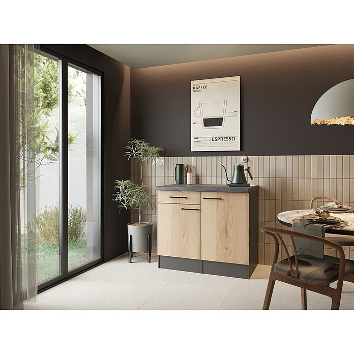 Respekta Buffetschrank Oliver (Breite: 100 cm, Artisan Eiche, Ohne Oberschrank) | BAUHAUS