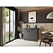 Respekta Buffetschrank Oliver (Breite: 100 cm, Grau Matt, Ohne Oberschrank) | BAUHAUS