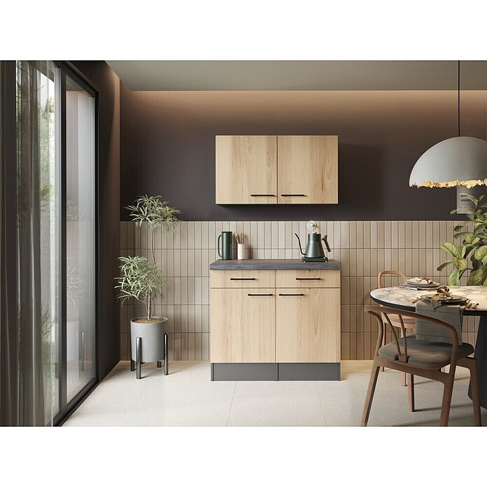 Respekta Sideboard Oliver (Breite: 100 cm, Artisan Eiche, Mit Oberschrank) | BAUHAUS