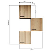 Respekta Oliver Küchen-Hängeschrank Oliver (B x T x H: 50 x 34,6 x 56,1 cm, Artisan Eiche, Anzahl Türen: 3 Stk.) | BAUHAUS