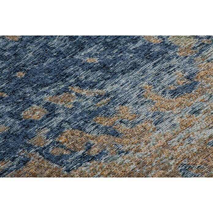 Kayoom Flachgewebeteppich Blaze (Blau/Braun, 290 x 195 cm, 74 % Polyester)