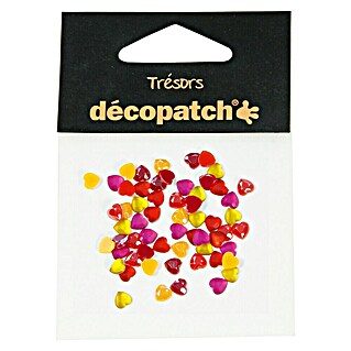 Décopatch Elemento decorativo Trésors Corazones (Amarillo/Naranja, Plástico, 60 pzs.)