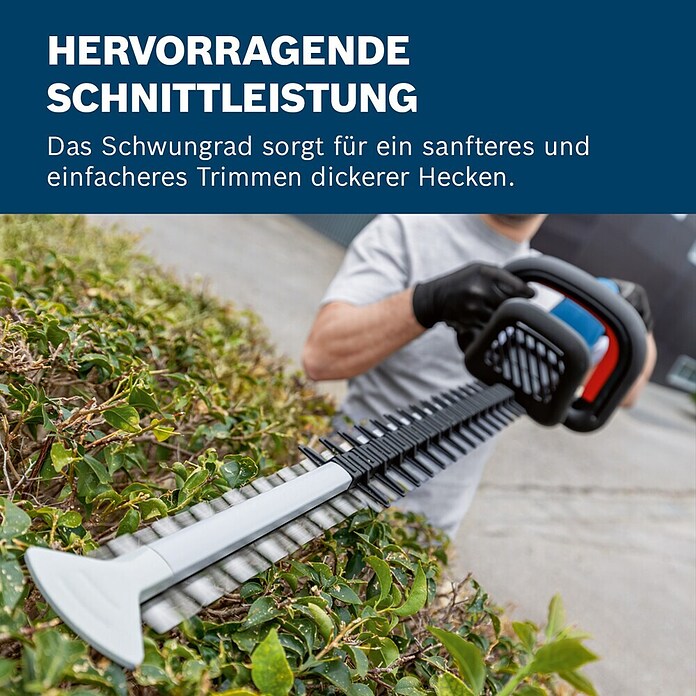 Bosch Professional AMPShare 18V Cortasetos de batería GHE 18V-60 II (18 V, Sin batería, Longitud de la cuchilla: 60 cm) | BAUHAUS