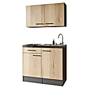 Respekta Miniküche Oliver (Breite: 100 cm, Artisan Eiche Nachbildung, Mit Glaskeramikkochfeld, Mit Oberschrank) | BAUHAUS