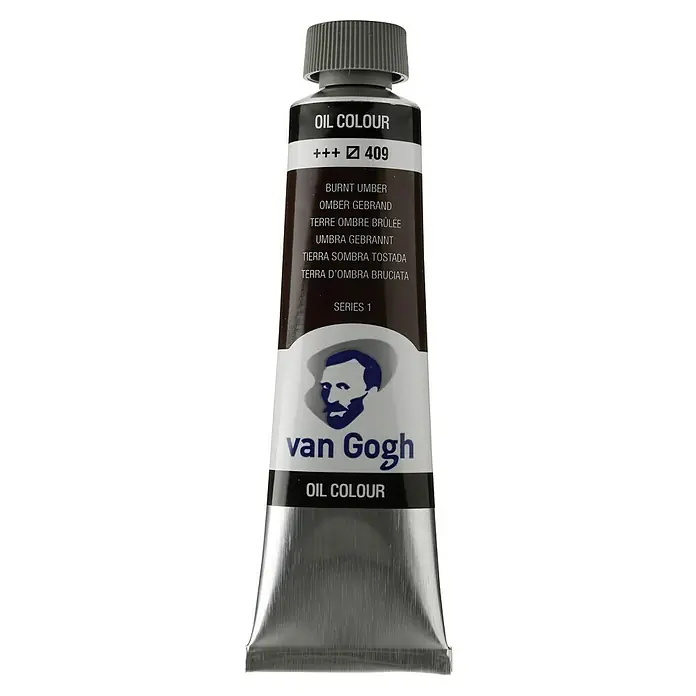 Talens Van Gogh Pintura al óleo - Sombra tostada, 40 ml, Tubo - Imagen de un tubo de pintura al óleo Van Gogh, tono Burnt Umber, para artistas y proyectos creativos.