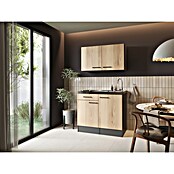 Respekta Miniküche Oliver (Breite: 100 cm, Artisan Eiche Nachbildung, Mit Glaskeramikkochfeld, Mit Oberschrank) | BAUHAUS