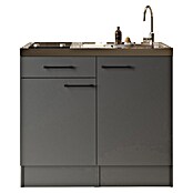 Respekta Miniküche Oliver (Breite: 100 cm, Grau, Mit Glaskeramikkochfeld) | BAUHAUS