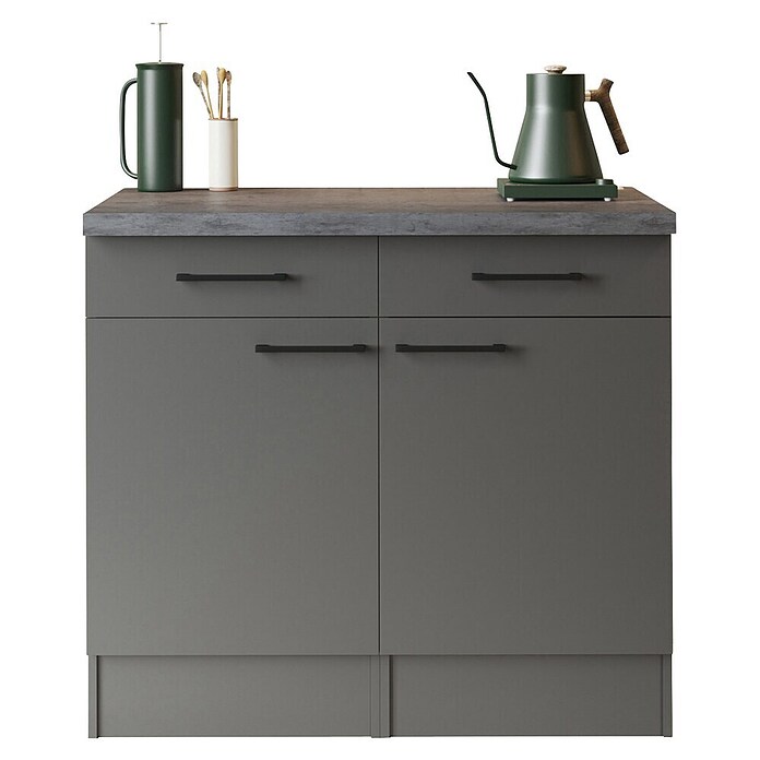 Respekta Sideboard Oliver (Breite: 100 cm, Grau Matt, Ohne Oberschrank) | BAUHAUS