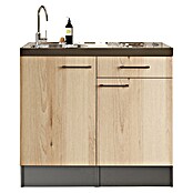 Respekta Miniküche Oliver (Breite: 100 cm, Artisan Eiche Nachbildung, Mit Duo-Kochmulde) | BAUHAUS