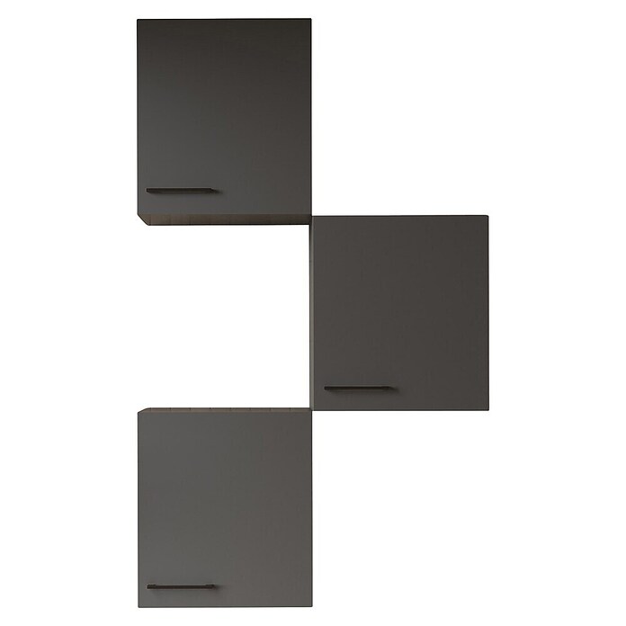 Respekta Oliver Küchen-Hängeschrank Oliver (B x T x H: 50 x 34,6 x 56,1 cm, Grau Matt, Anzahl Türen: 3 Stk.) | BAUHAUS