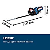 Bosch Professional AMPShare 18V Cortasetos de batería GHE 18V-60 II (18 V, Sin batería, Longitud de la cuchilla: 60 cm) | BAUHAUS