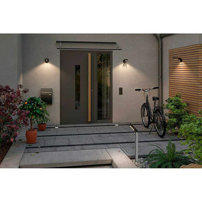 Paulmann Soley Solar-wandledlamp voor buiten (Bewegingsmelder, 1,2 W, Kunststof, Warm wit, Antraciet)