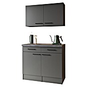 Respekta Sideboard Oliver (Breite: 100 cm, Grau Matt, Mit Oberschrank) | BAUHAUS