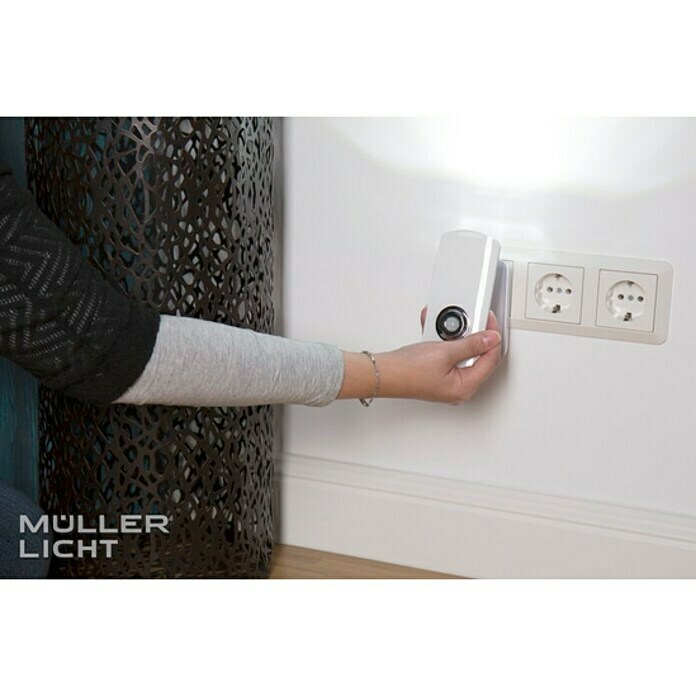 Müller-Licht LED-Nachtlicht Nox Sensor (1,6 W, Weiß, L x B x H: 13,3 x 6,3 x 8 cm)