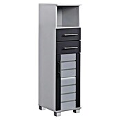 Schildmeyer Niko Highboard HBA300 (32,5 x 30 x 110,5 cm, Silber/Anthrazit)