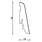 Profiles and more Kutne furnir lajsne SU60L bukva prešana (2,5 m x 19 mm x 58 mm, Ravno)