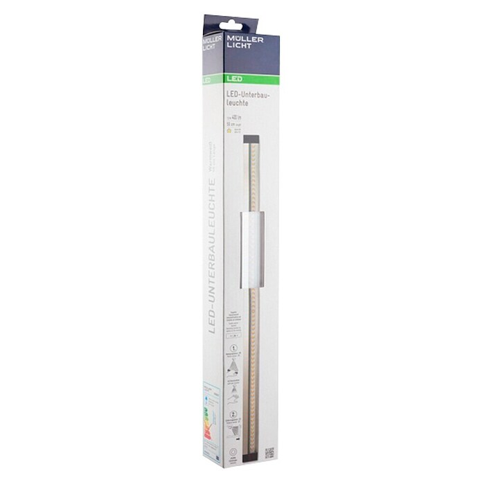 Müller-Licht LED-Unterbauleuchte Balic Sensor WW (8 W, Kabelanschluss, L x B x H: 50 x 2,9 x 1 cm, Silber)