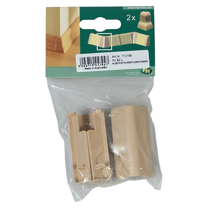 Sockelleiste FU062 (2 x Außeneck, Passend für: Sockelleiste FU062 15x58mm, Kunststoff, Ahorn) | BAUHAUS