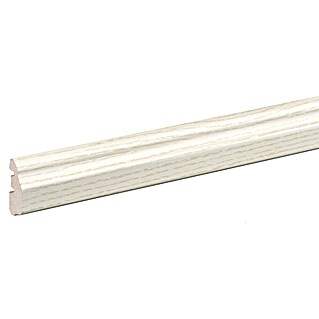 Wandleiste (L x B x H: 2,4 m x 14 mm x 36 mm, Esche Weiß)