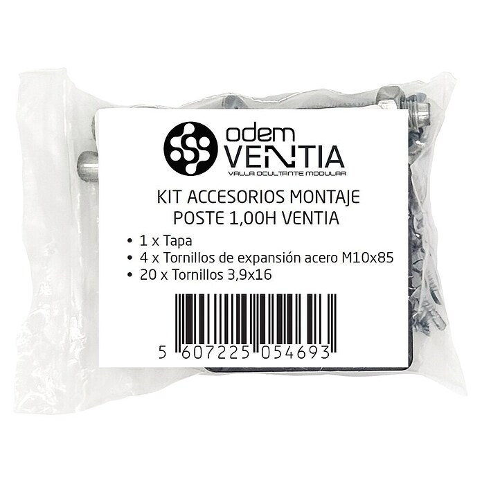Kit de accesorios para valla Ventia (Antracita, 25 pzs., Específico para: Valla de aluminio Ventia de 1 m) | BAUHAUS