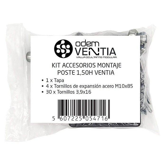 Kit de accesorios para valla Ventia (Antracita, 25 pzs., Específico para: Valla de aluminio Ventia de 1,5 m) | BAUHAUS