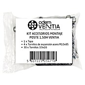 Kit de accesorios para valla Ventia (Antracita, 25 pzs., Específico para: Valla de aluminio Ventia de 1,5 m) | BAUHAUS