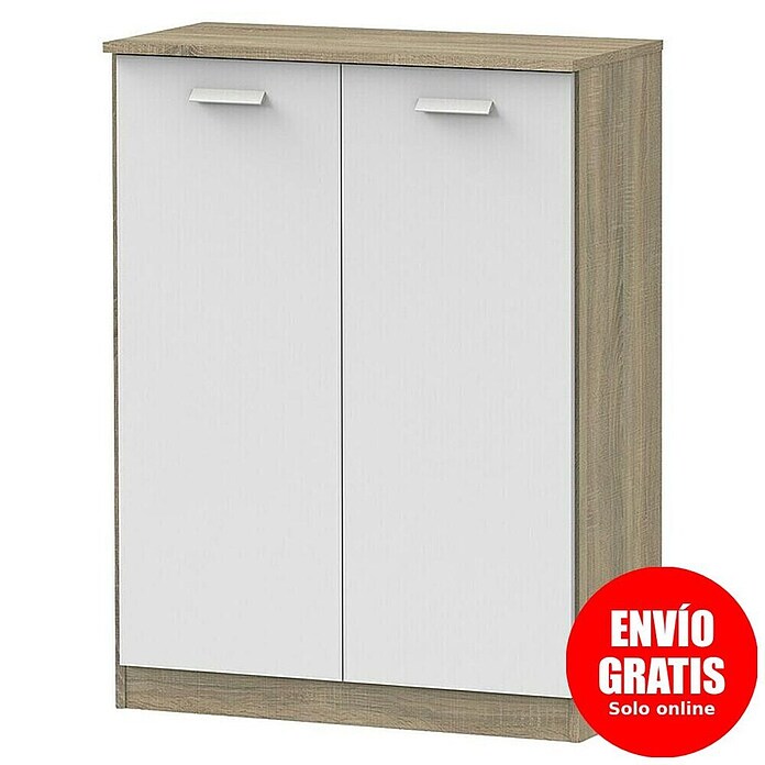 Muebles Pitarch Armario multiusos de madera (L x An x Al: 36 x 74 x 101 cm, Roble/Blanco) | BAUHAUS