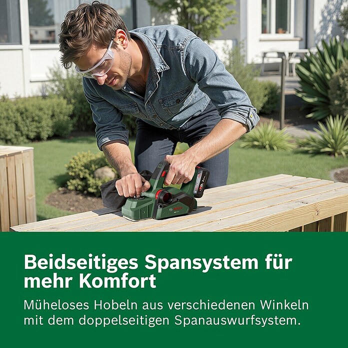 Bosch Power for All 18V Akku-Handhobel PHO 18V-20 (18 V, Ohne Akku, Hobelbreite: 82 mm) | BAUHAUS