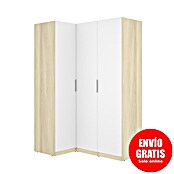 Dekit Armario para ropa Emax (L x An x Al: 95 x 142,2 x 203,5 cm, Roble claro/Blanco, Rinconero, Espesor: 15 mm) | BAUHAUS