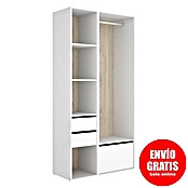 Dekit Mueble vestidor Suit (L x An x Al: 45 x 99,5 x 204,5 cm, Blanco/Natural, Trasera reversible) | BAUHAUS