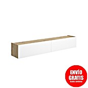 Dekit Sky Mueble para TV (L x An x Al: 35 x 180 x 29 cm, Blanco/Roble Nordic, Tipo de montaje: Colgar) | BAUHAUS
