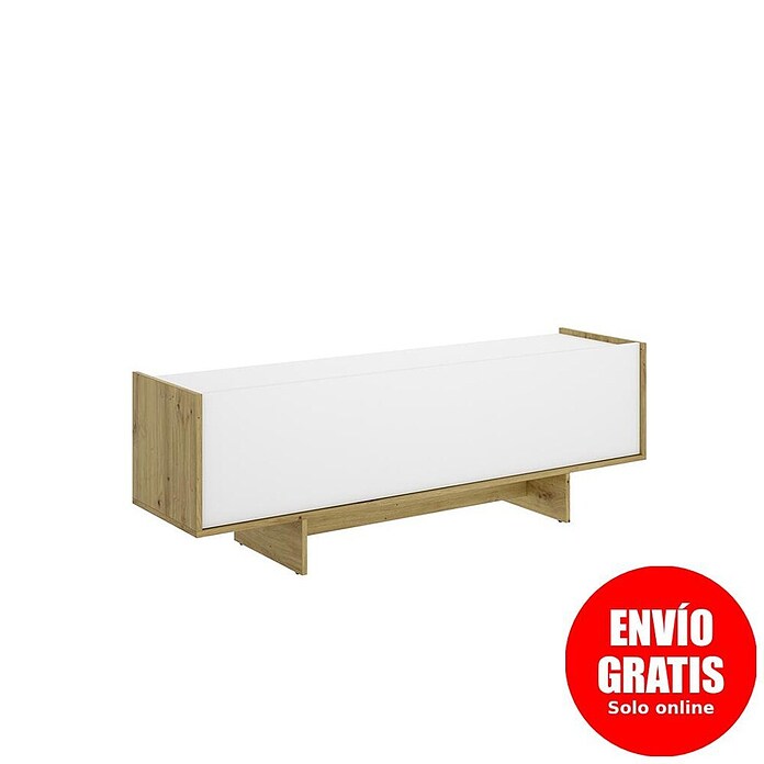 Dekit Mueble para TV Ka (L x An x Al: 30 x 150 x 49,6 cm, Blanco/Roble Nordic) | BAUHAUS