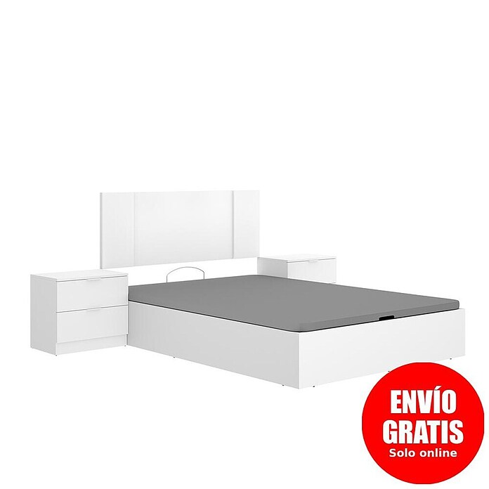 Dekit Set muebles de dormitorio Flow (4 pzs., Blanco, Específico para: Colchón de 135x190 cm) | BAUHAUS
