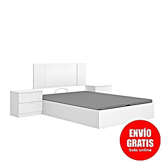 Dekit Set muebles de dormitorio Flow (4 pzs., Blanco, Específico para: Colchón de 135x190 cm)