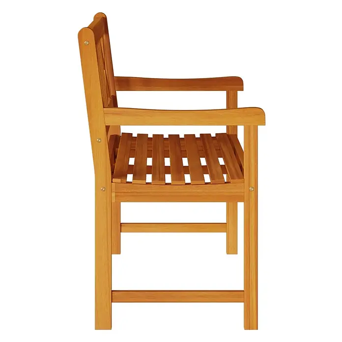 Furnicato Gartenbank Akazien-Massivholz geölt - B x T x H: 56 x 110 x 90 cm, Massivholz Akazie, Braun - Hellbraune Holzgartenbank mit Lattenrostsitz und Rückenlehne, sowie Armlehnen.