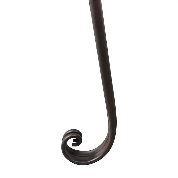 Furnicato Gartenbank Eisen Antikes Braun - B x T x H: 128 x 46 x 88 cm, Braun - Dunkelbraunes dekoratives Metallelement mit Schnörkel.