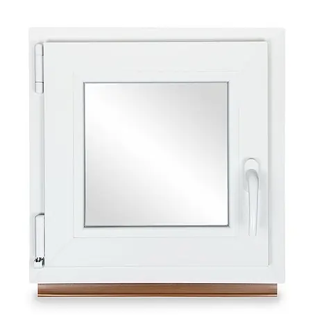 Neruli  Kellerfenster 75x75cm(BxH) DIN Links 2 -fach Glas Dichtung Grau
