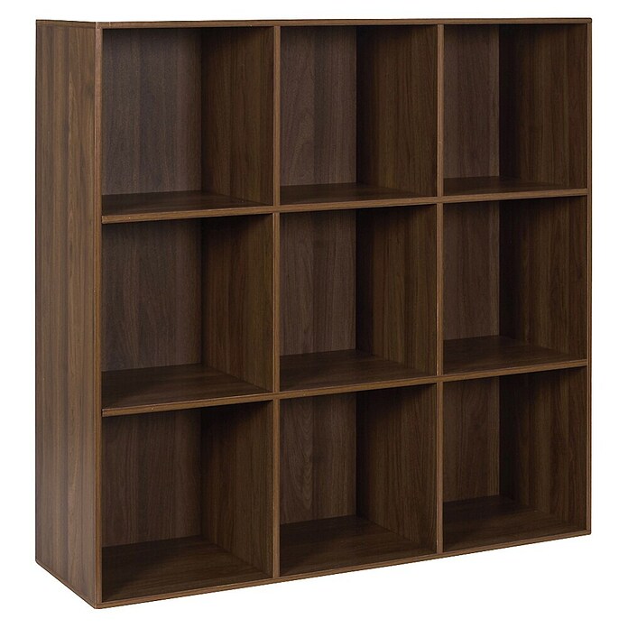 Home Deco Factory Tiffany Estantería de madera (Al x An x Pr: 97,8 x 99,3 x 31,8 cm, Capacidad de carga por balda: 5 kg, Número de baldas: 9 ud., Atornillado, Marrón) | BAUHAUS